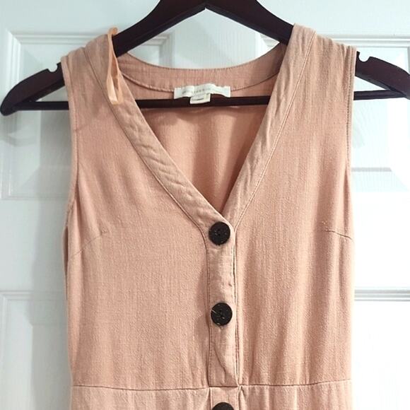 Monteau Sleeveless Ruffle Hem Dress in - Peach Color - Picture 3 of 11